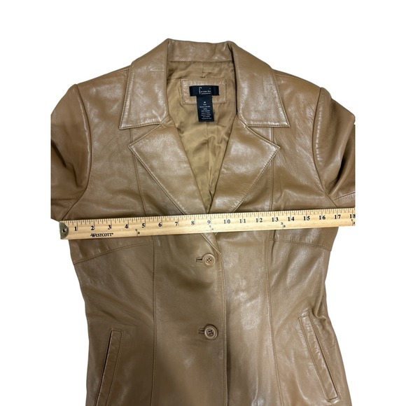 Frenchi Lambskin Leather Jacket Coat Women's Medium Classic Soft Chic Minimalist - Picture 12 of 12